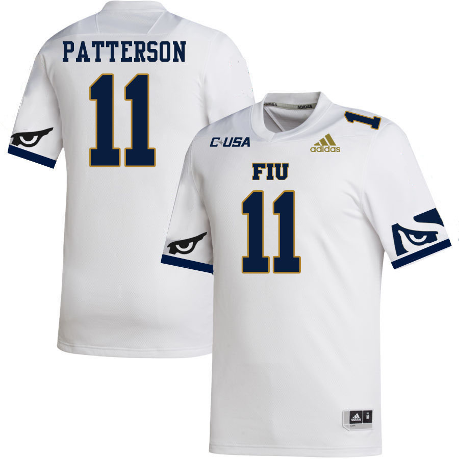 #11 Dean Patterson FIU Jersey,Florida International University Panthers Football Jersey-White